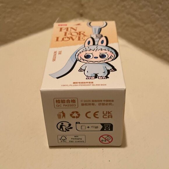 Authentic PopMart Labubu The Monsters Pin for Love Series “F” Yellow Plush Penda - Picture 12 of 14
